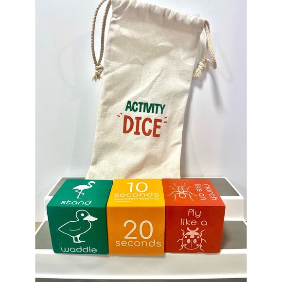 Oversized PE Activity Dice Set for Toddlers Classroom Daycare 3" Foam Material - Picture 1 of 9